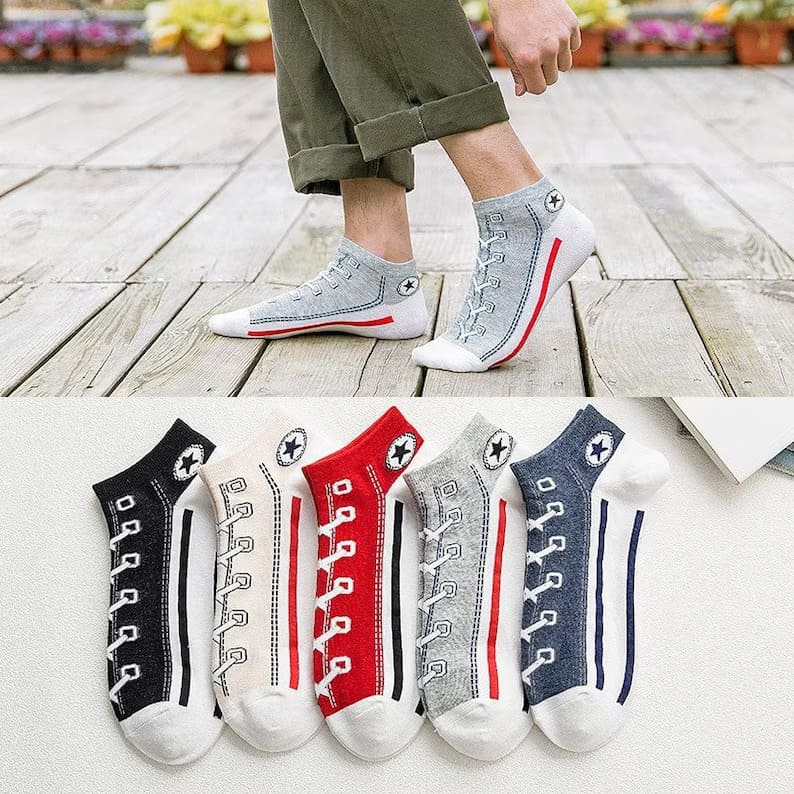 Shoe Style Unisex Ankle Socks (Pack of 3) from lazzy socks