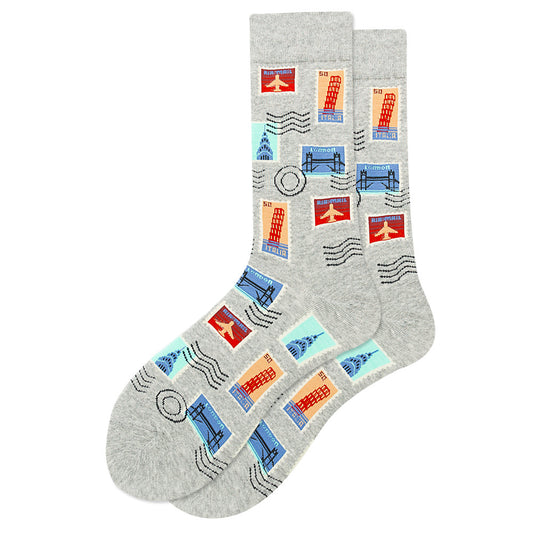 Stamp Unisex Crew Socks from lazzy socks